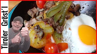 Tiroler Gröstl Rezept einfach lecker und schnell [upl. by Bergman89]