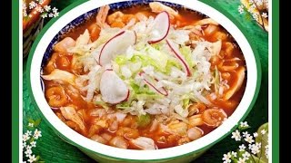 RIQUÍSIMO POZOLE ROJO CON CARNE DE PUERCOestilo veracruzano [upl. by Ecined59]