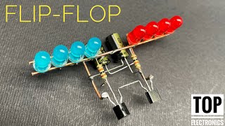 FLIP FLOP LED flashing circuit using transistor bc547 [upl. by Ettesoj]