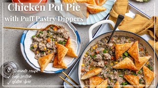 Stovetop Chicken Pot Pie with Puff Pastry Dippers glutenfree [upl. by Cully]