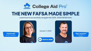 FAFSA Made Simple Successfully Navigate the New FAFSA [upl. by Japheth]