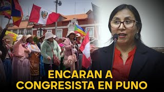 Ruth Luque encarada por dirigentes puneños no perdonan que haya votado por la vacancia de Castillo [upl. by Hcirteid588]