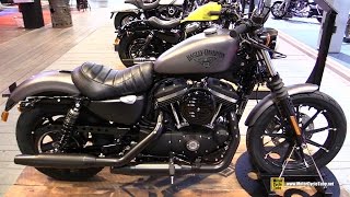 2017 Harley Davidson Iron 883 Dark Custom  Walkaround  2016 EICMA Milan [upl. by Acyssej]