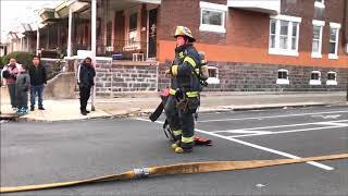 PHILADELPHIA FIRE DEPARTMENT OPERATING AT A PRIVATE DWELLING FIRE IN WEST PHILLY PHILADELPHIA PA [upl. by Ehsrop5]