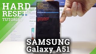 How to Hard Reset SAMSUNG Galaxy A51  Remove Screen Lock by Recovery Mode [upl. by Driskill244]