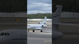 FRIST AVIATION LLC DASSAULT FALCON 900EX on Taxiway Romeo DLGANC [upl. by Anelehs]