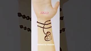 Heart simple mehedi design 🌿🥀simple mehndi shortsfeed shortvideo viralvideo [upl. by Mary313]