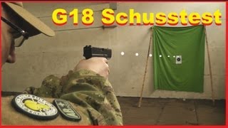 G18C  Airsoft Schusstest [upl. by Ahseel176]