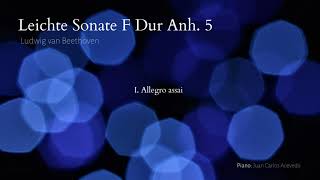 Ludwig Van Beethoven  Leichte Sonate F Dur Anh 5  I Allegro assai corrected and reuploaded [upl. by Theta792]