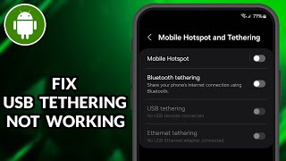 How To Fix USB Tethering Not Working Only Charging [upl. by Obala138]