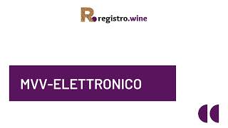 Emettere un MVV elettronico MVVE  Registrowine [upl. by Locke702]