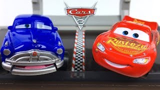 DISNEY CARS 3 THOMASVILLE SPEEDWAY PORTABLE PLAYSET WITH DIE CAST LIGHTNING MCQUEEN  UNBOXING [upl. by Analak923]