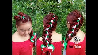 PEINADO CON TRENZA PARA FIESTAS PATRIASTRENZA HOLANDESATRENZAS NMBA [upl. by Stav299]