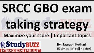 SRCC GBO exam taking strategy Maximize your score  Time Management  Ideal attempts [upl. by Naam]