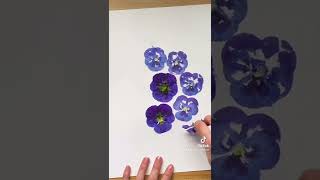 Eco print on paper made with Pansy and Fern Hammered flowers art [upl. by Laband712]