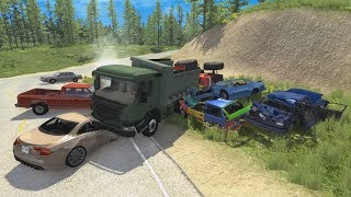 MultiVehicle Pileup Crashes 17  BeamNGdrive [upl. by Finnigan128]