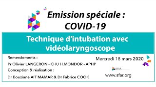 COVID19  Tuto Intubation vidéolaryngoscope SFAR [upl. by Adehsar]