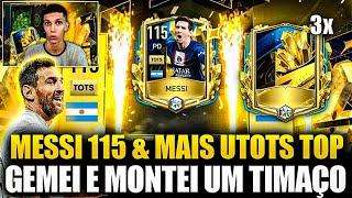 MESSI UTOTS 115 amp MAIS UTOTSðŸ˜± GEMEI amp MELHOREI A CONTA DO MEU IRMÃƒOZINHO NO FIFA MOBILE 23 [upl. by Idalina]