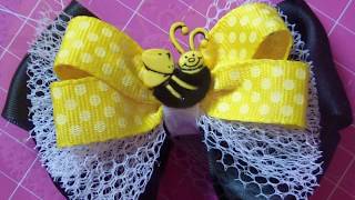 Bow How To Easy Stacked Bow Tutorial ft Bowdabra Hair Bow Kit [upl. by Eniaral]