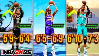 BEST JUMPSHOTS for EVERY HEIGHT  THREE POINT RATING in NBA 2K25 [upl. by Yffat904]