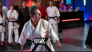 COBRA KAI🐍 HAWK ALL BATTLES 15 SEASONS🥋🌪️😈 [upl. by Zed]