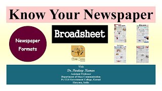 375 Broadsheet Newspaper I Newspaper Formats I Print Media [upl. by Retrak]