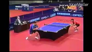 Table Tennis 1999 Waldner vs Liu Guoliang [upl. by Eillib]