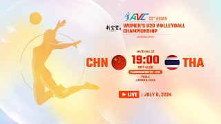 LIVE  CHINA VS THAILAND  22nd Asian Womens U20 Volleyball Championship [upl. by Renrew]