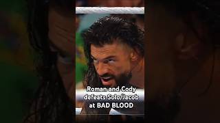 Roman Reigns and Cody Rhodes takes on Solo Sikoa and Jacob Fatu  WWE BAD BLOOD 2024 [upl. by Mccourt629]