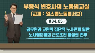 노동법강의 84 공무원과 교원의 집단적 노사관계일반 85 노사협의회의 근로조건 형성권 존부 [upl. by Edieh]