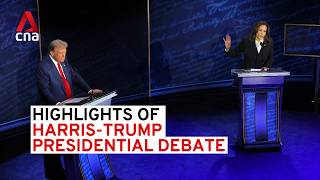 TrumpHarris presidential debate  Highlights [upl. by Yacano]