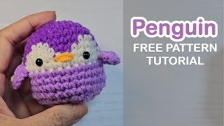 How To Crochet A Penguin  Free Pattern Tutorial For Beginners [upl. by Nnylahs]