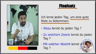 Nebensatz  Finalsatz I um  zu  Infinintiv I Damit Konjugiertes Verb am Ende [upl. by Acey]