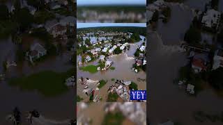 Drone Footage Reveals the Extent of Flooding Flood YesEpicYes Weather [upl. by Anel]