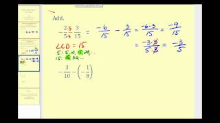 Subtracting Signed Fractions [upl. by Gnehp]