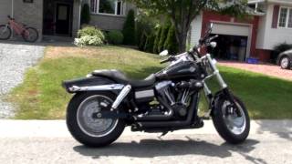 2009 HD FatBob  Vance amp Hines Short Shots Exhaust Pure Sound [upl. by Seltzer14]