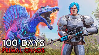 I Spent 100 Days In ARK Survival Ascended Primal Chaos [upl. by Rebliw502]