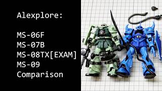 Zaku II Gouf Efreet Custom amp Dom Comparison  Finding the Links [upl. by Ruddy915]