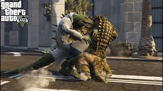 The Lizard VS Killer Croc  Epic Battle GTA 5 [upl. by Aivil]