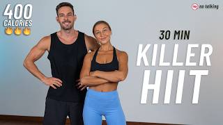 30 MIN KILLER HIIT Workout  Full Body Cardio No Equipment No Repeats [upl. by Roseanna546]