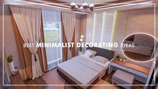 Best Minimalist Bedroom Decorating Ideas  4x4 Meters Master Bedroom Design [upl. by Amelina]