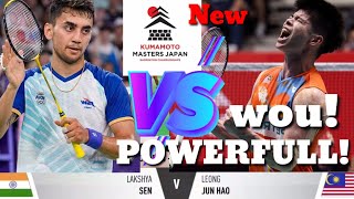 😲Wow🔥POWER🔥💪Leong Jun Hao🇲🇾🆚Lakshya Sen🇮🇳KUMAMOTO MASTERS JAPAN 2024 [upl. by Polivy]