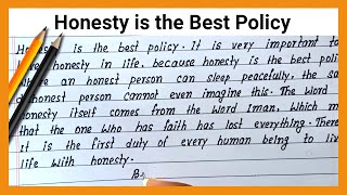 How to write essay on Honesty is the best policy  write simple essay on Honesty is the best policy [upl. by Capon192]