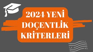 2024 Yeni Doçentlik Kriterleri  BKCI  CPCI  SCI  SCIE  SSCI  ESCI  AHCI  Scopus WOS [upl. by Aohsoj]