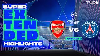 SUPER EXTENDED HIGHLIGHTS  Arsenal vs PSG  UEFA Champions League 202425  J2 [upl. by Fennelly]