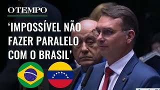 Usando Venezuela como exemplo Flávio Bolsonaro volta a defender voto impresso no Brasil [upl. by Hana736]