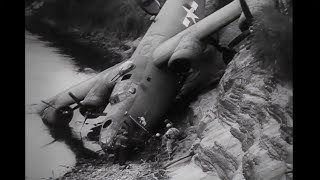 WWII B24 Liberator crash lands on island [upl. by Gnep]