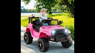 INFANS Kids Ride on Truck 12V Electric Vehicle Jeep Car with Remote Control 2 Speeds [upl. by Tnecnev365]