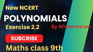 Polynomials  class 9 maths polynomials ex 22  new ncert [upl. by Alberic]