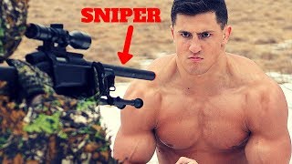 Bodybuilder VS Airsoft SNIPER HIGH FPS  Extremely Painful Airsoft Gun Challenge Fail [upl. by Suhsoj]